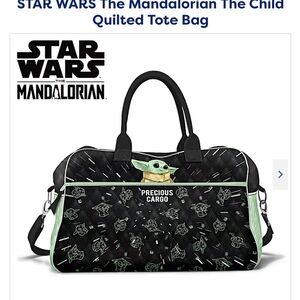 Star Wars Mandalorian Black and Green Tote